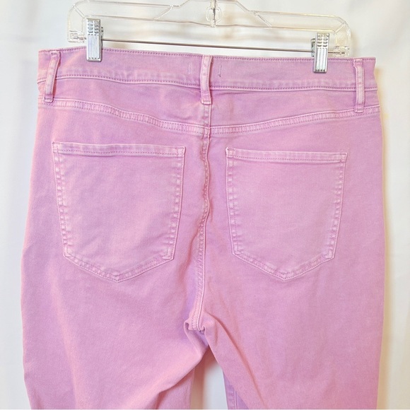 Express Womens 12R Cropped Flare Jeans Pastel Purple High Rise Stretch Wide Leg - Picture 4 of 15